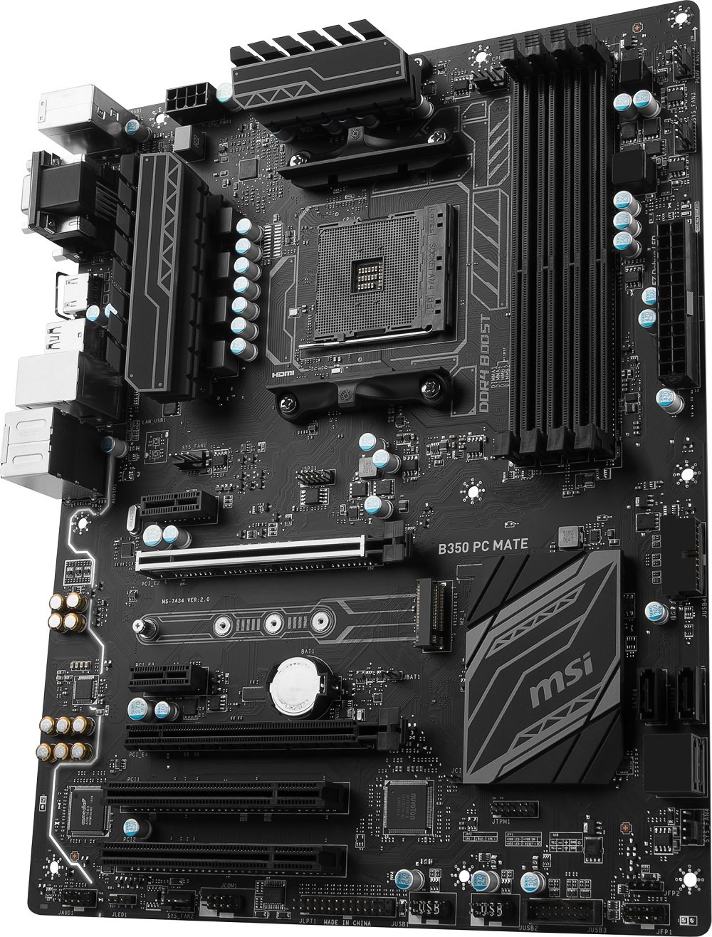 Amazon | MSI B350 PC MATE ATXマザーボード [AMD RYZEN対応 socket